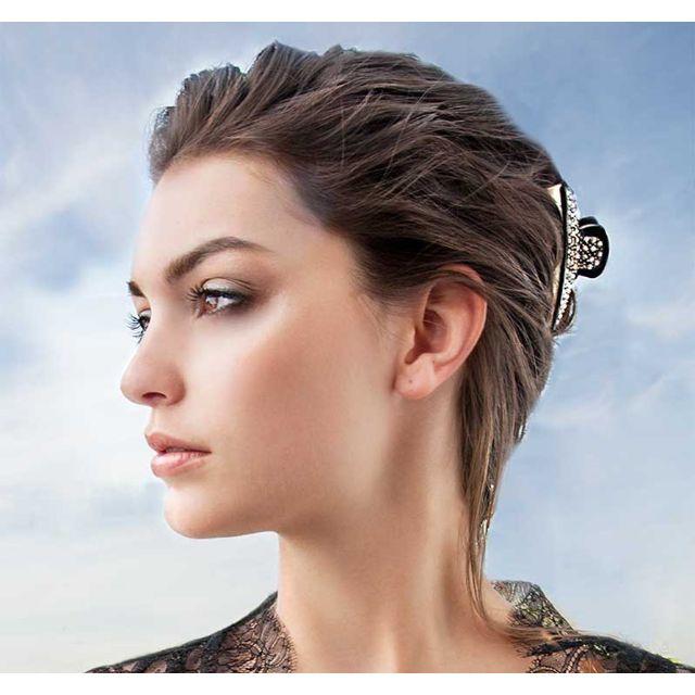 Alexandre de Paris(アレクサンドルドゥパリ)の♪新品♪Alexandre de Paris♪VENDOME全面クリップ♪黒 レディースのヘアアクセサリー(バレッタ/ヘアクリップ)の商品写真