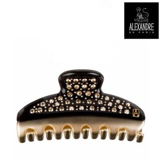 アレクサンドルドゥパリ(ALEXANDRE DE PARIS)の♪新品♪Alexandre de Paris♪VENDOME全面クリップ♪黒(バレッタ/ヘアクリップ)