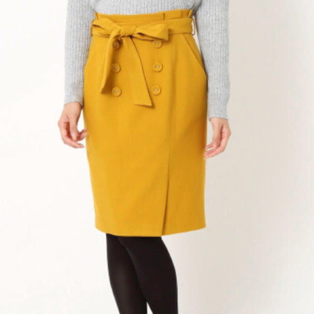 MISCH MASCH(ミッシュマッシュ)の今期新作！ミッシュマッシュダブルボタンタイトスカート レディースのスカート(ひざ丈スカート)の商品写真