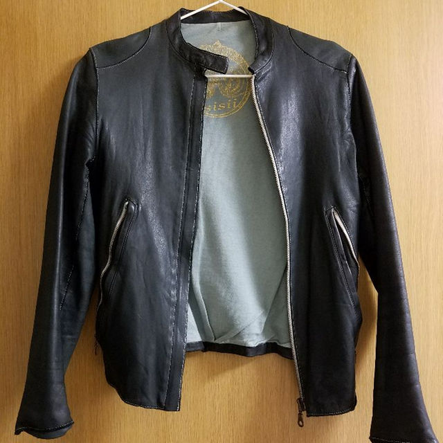 sisiiライダース ラムレザー レザーライダース ブルゾン ジャケット M-