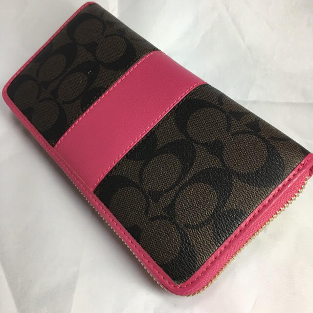 COACH - 限定セール❣️新品コーチ長財布F52859ピンク×ダークブラウン