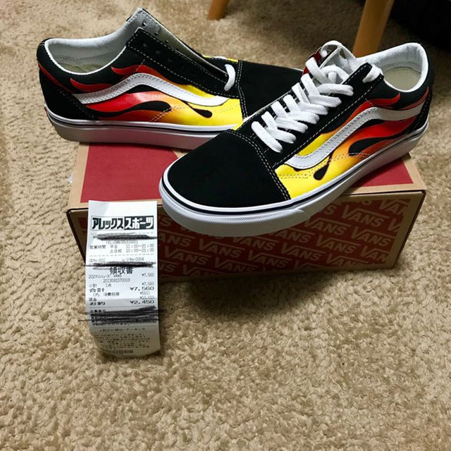 25cmカラーVANS FLAME OLD SKOOL  オールドスクール 25cm