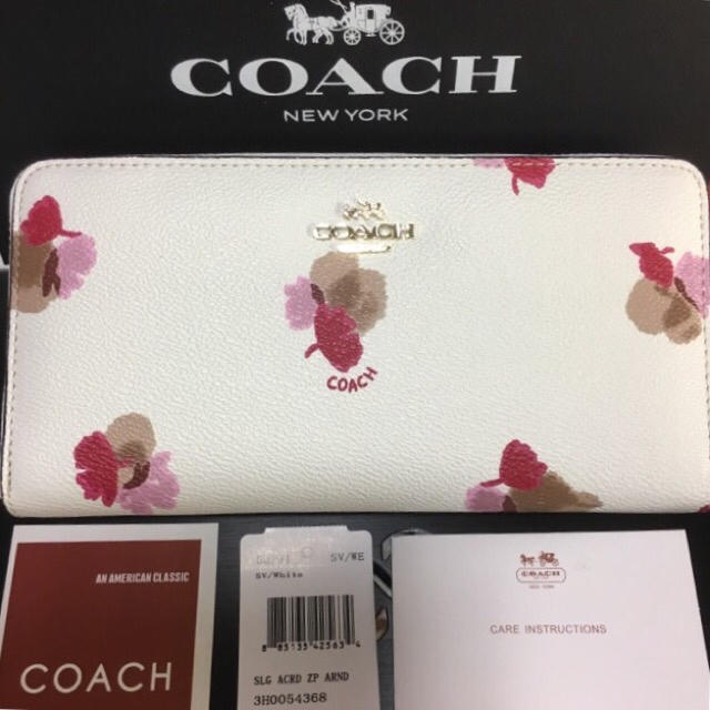 COACH(コーチ)の限定セール❣️新品コーチ長財布F53794ホワイト フラワーコーテッドプリント レディースのファッション小物(財布)の商品写真