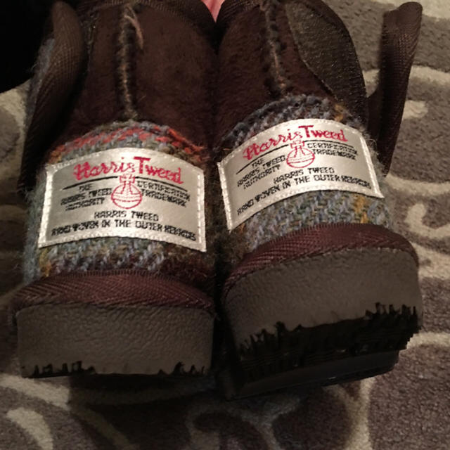 Harris Tweed(ハリスツイード)の週末値下げ♫ハリスツイードムートンブーツ キッズ/ベビー/マタニティのベビー靴/シューズ(~14cm)(ブーツ)の商品写真