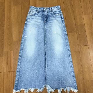 マウジー(moussy)の今期◎マウジー フリンジデニムスカート(ロングスカート)