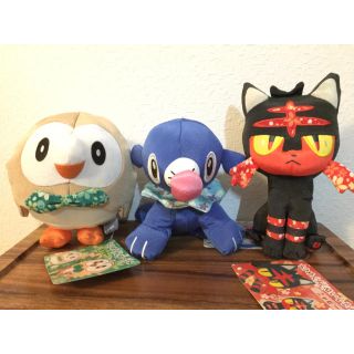 ポケモン(ポケモン)のお正月 飾り　ポケモン ちりめん柄 アローラ 相棒セット(ぬいぐるみ)