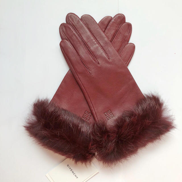最大53%OFFクーポン 新品 ジバンシィ 手袋 ジバンシー 手袋 ファー ブラック Givenchy