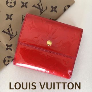 ルイヴィトン(LOUIS VUITTON)のルイ ヴィトン ヴェルニ Wホック 財布 レッド 売り切り価格(財布)