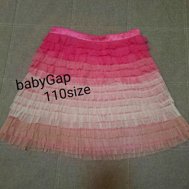 babyGAP(ベビーギャップ)の値下げ！babyGap シフォンフリルスカート110size キッズ/ベビー/マタニティのキッズ服女の子用(90cm~)(スカート)の商品写真