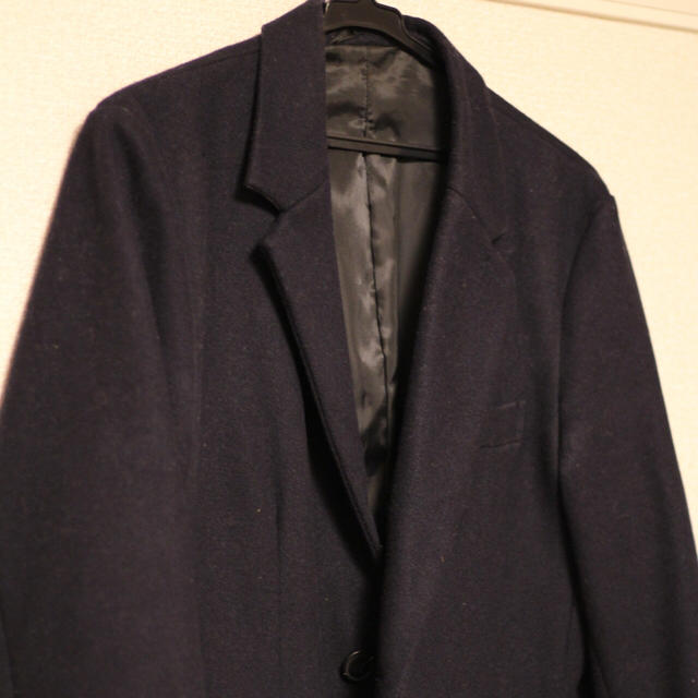 RAGEBLUE(レイジブルー)のチェスターコート 紺 ネイビー メンズのジャケット/アウター(チェスターコート)の商品写真
