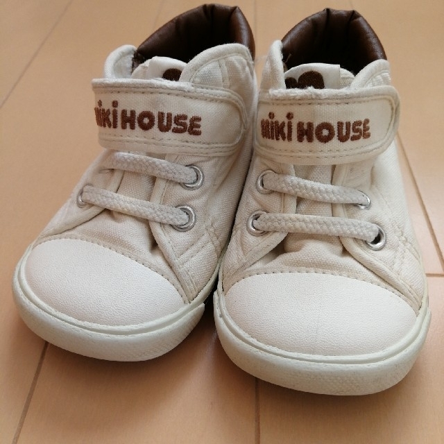 mikihouse(ミキハウス)のミキハウス 14cm 白 スニーカー キッズ/ベビー/マタニティのベビー靴/シューズ(~14cm)(スニーカー)の商品写真