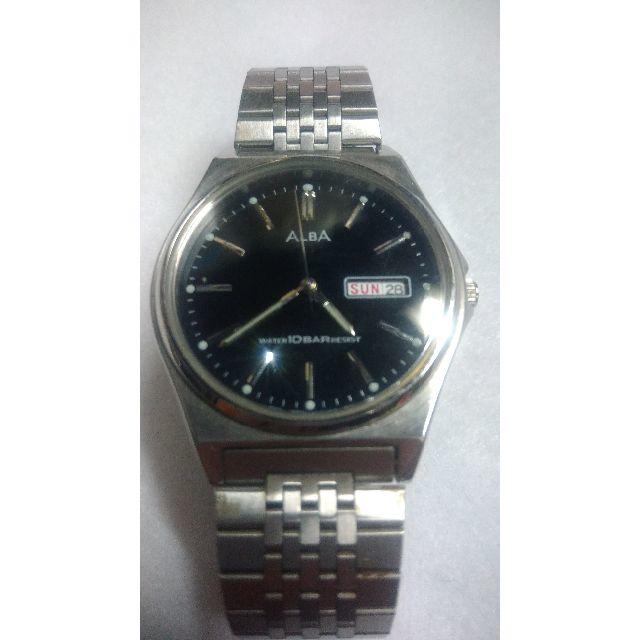 ALBA(アルバ)の腕時計　ALBA　クォーツ　メンズ　中古　黒 メンズの時計(腕時計(アナログ))の商品写真