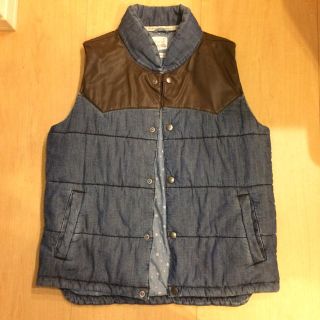 【未使用品】BUCK NUMBER　men's　ダウンベスト　茶　L