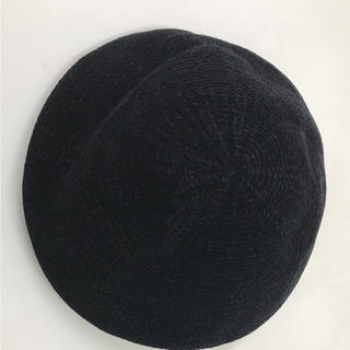 レトロガール(RETRO GIRL)のモール ベレー帽 黒 ブラック(ハンチング/ベレー帽)