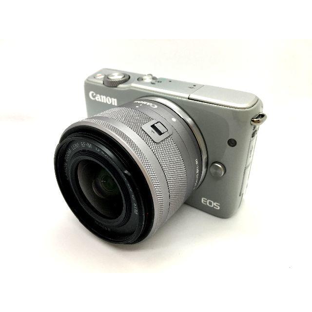 ☆美しいグレー!☆スマホ転送&自撮り☆キヤノン EOS M10 レンズ ☆美しいグレー!☆スマホ転送&自撮り☆キヤノン EOS M10 レンズ