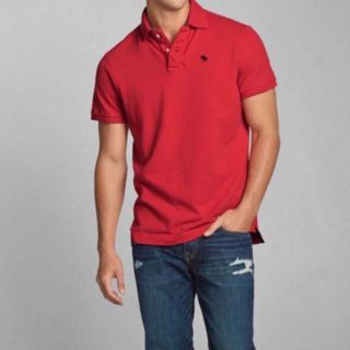 アバクロンビーアンドフィッチ(Abercrombie&Fitch)の【正規品】アバクロ A&F ポロシャツ レッド S(ポロシャツ)