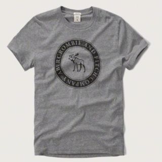 アバクロンビーアンドフィッチ(Abercrombie&Fitch)の【正規品】アバクロ A&F ロゴTシャツ グレー S(Tシャツ/カットソー(半袖/袖なし))