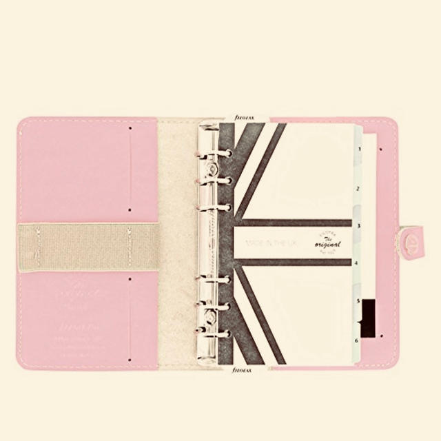 Filofax(ファイロファックス)のファイロファックス 本革製 システム手帳 ザ・オリジナル パテント 色:ピンク メンズのファッション小物(手帳)の商品写真