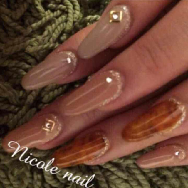 ネイルチップ 秋ネイル べっ甲ネイルの通販 By Nail ラクマ