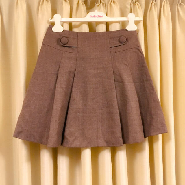 aquagirl(アクアガール)のブラウン ウールスカート レディースのスカート(ひざ丈スカート)の商品写真