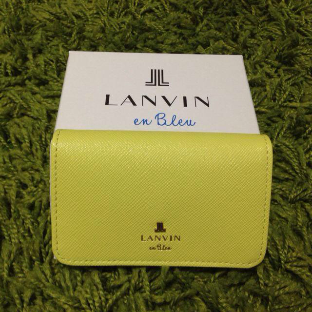 LANVIN en Bleu(ランバンオンブルー)のLANVIN名刺入れ イエロー レディースのファッション小物(名刺入れ/定期入れ)の商品写真