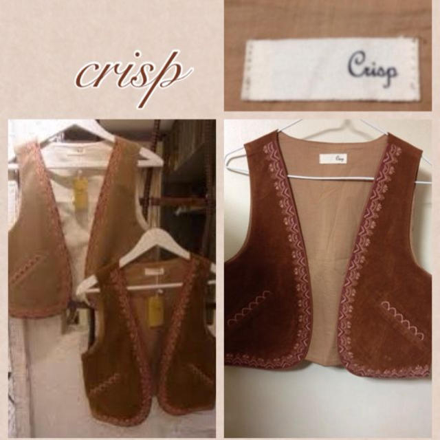 Crisp(クリスプ)のcrisp♡刺繍ベスト レディースのトップス(ベスト/ジレ)の商品写真