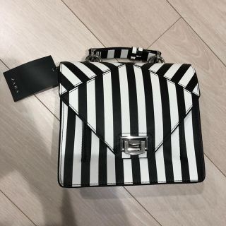 ザラ(ZARA)のZARA★レア！ストライプ ボーダー BAG タグ付(ショルダーバッグ)