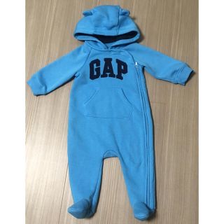 ベビーギャップ(babyGAP)の新品 baby gap くま耳 カバーオール 足付き 65(カバーオール)