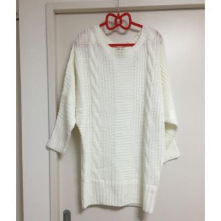 ナイスクラップ(NICE CLAUP)の新品♡ドルマンニット♡ホワイト(ニット/セーター)