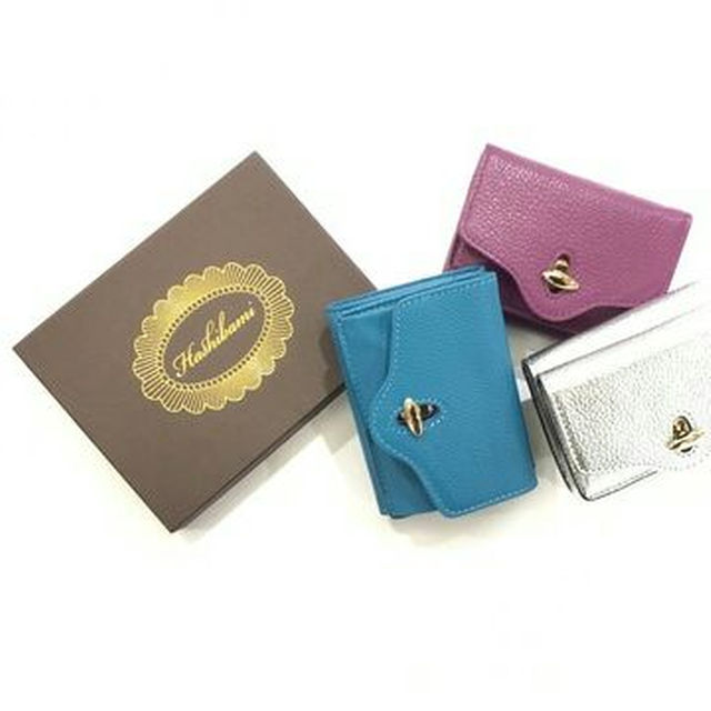 Hashibami mini wallet ミニ財布 パープル ハシバミ