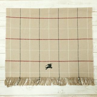 BURBERRY - バーバリー ライトベージュ 厚手ウール100% ブランケット