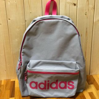 アディダス(adidas)のadidas リュック グレー ピンク(リュック/バックパック)