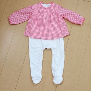 プチバトー(PETIT BATEAU)のst値下げ交渉可様専用  新品プチバドーのカバーオール74cm(カバーオール)