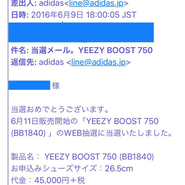 adidas(アディダス)の新品 26.5 yeezy boost 750 bb1840 グレー メンズの靴/シューズ(スニーカー)の商品写真