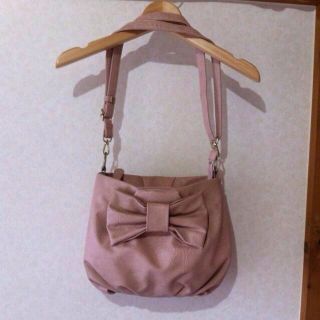 ミニマム(MINIMUM)の【美品】ピンクリボンバッグ(ショルダーバッグ)