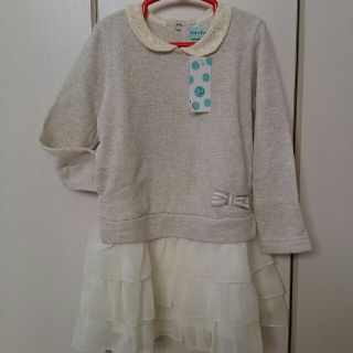 ハッカキッズ(hakka kids)のハッカキッズ★新品★上品フリルワンピース★お洒落★ご挨拶やお出掛けに…★(ワンピース)