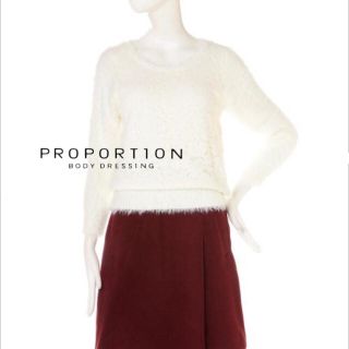 プロポーションボディドレッシング(PROPORTION BODY DRESSING)のPROPORTION BODY DRESSING レースシャギーニット(ニット/セーター)