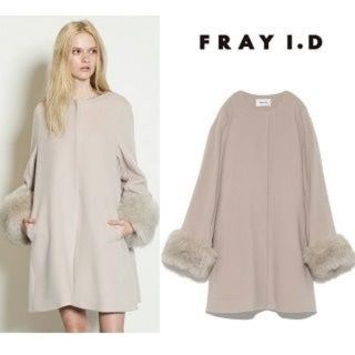 フレイアイディー(FRAY I.D)の2016AW♡FRAY I.D　ファーカラーレスコート /P.BEG◆紙タグ付(その他)