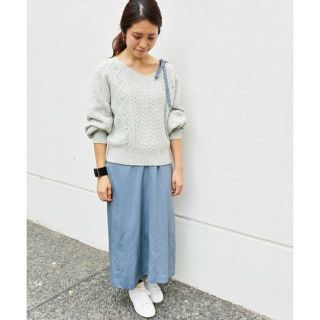 イエナ(IENA)のまゆ様専用❄️16AW美品リボンショルダーキャミソールワンピース36(ひざ丈ワンピース)