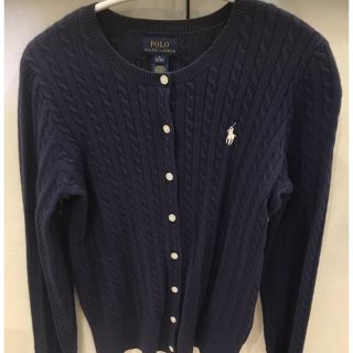 ポロラルフローレン(POLO RALPH LAUREN)のPOLO Ralph Lauren ネイビーカーディガン S(カーディガン)