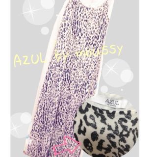 アズールバイマウジー(AZUL by moussy)のmoussy ヒョウ柄 マキシワンピ(ロングワンピース/マキシワンピース)