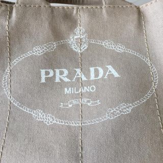 プラダ(PRADA)のプラダ カナパ トート 美品 バッグ ベージュハンドバッグ 12万円弱を格安にて(ハンドバッグ)