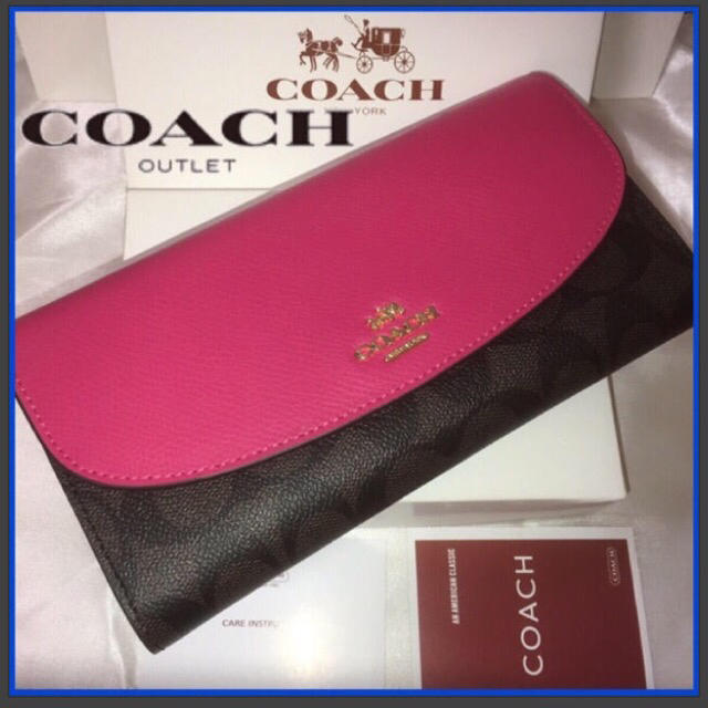 COACH(コーチ)の限定セール❣️新品コーチ長財布F54022フラップエンプローブスリムウォレット レディースのファッション小物(財布)の商品写真