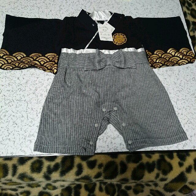 袴ロンパース 50～60 キッズ/ベビー/マタニティのベビー服(~85cm)(和服/着物)の商品写真