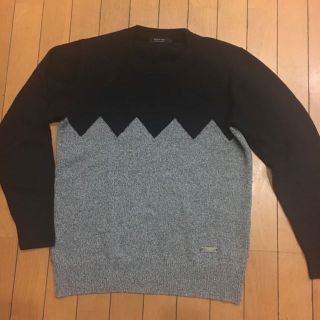 バーバリーブラックレーベル(BURBERRY BLACK LABEL)のリトルサブ様専用☆美品☆バーバリー ニットセーター 黒×杢グレー 2(ニット/セーター)