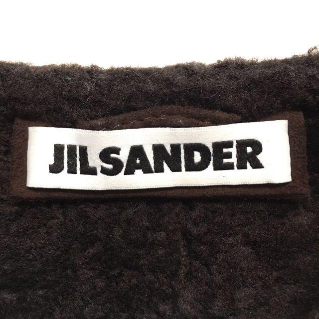 Jil Sander(ジルサンダー)のジルサンダー 肉厚 ムートン レザー ショート コート 34 E547 レディースのジャケット/アウター(ムートンコート)の商品写真