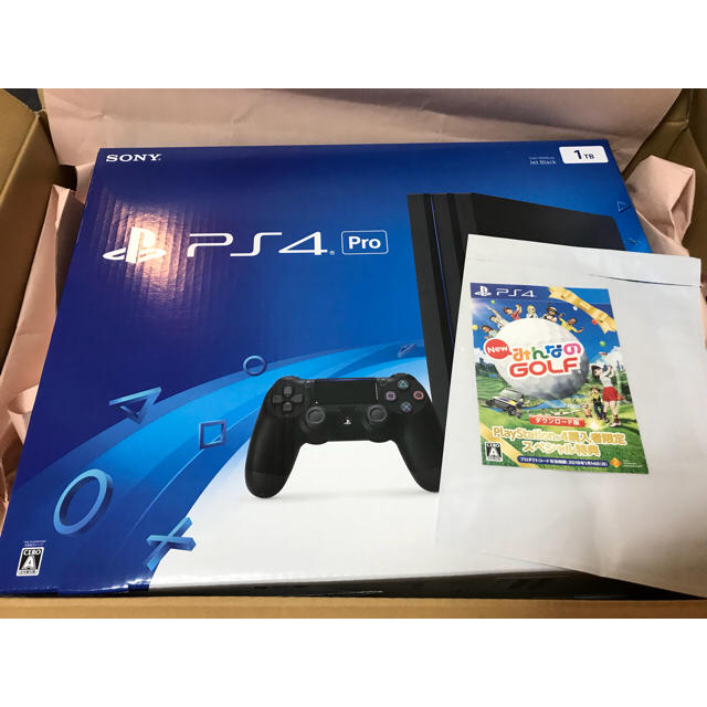 PlayStation4(プレイステーション4)の新品 PlayStation (R) 4 Pro ジェット・ブラック 1TB エンタメ/ホビーのゲームソフト/ゲーム機本体(家庭用ゲーム機本体)の商品写真