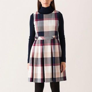 バーバリーブルーレーベル(BURBERRY BLUE LABEL)のバーバリーブルーレーベル クレストブリッジ チェックワンピース 40(ひざ丈ワンピース)