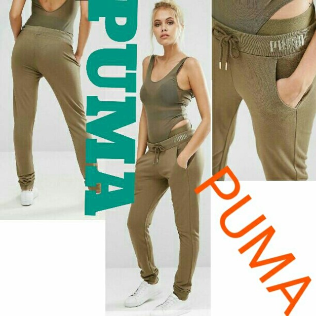 PUMA(プーマ)のイギリス限定　Puma プーマ　スウェットパンツ　トレーニングパンツ カーキ レディースのパンツ(その他)の商品写真