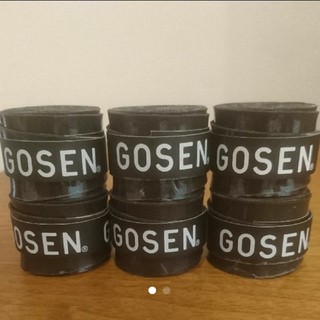 ゴーセン(GOSEN)のゴーセングリップテープ６個黒白３個ずつ(バドミントン)